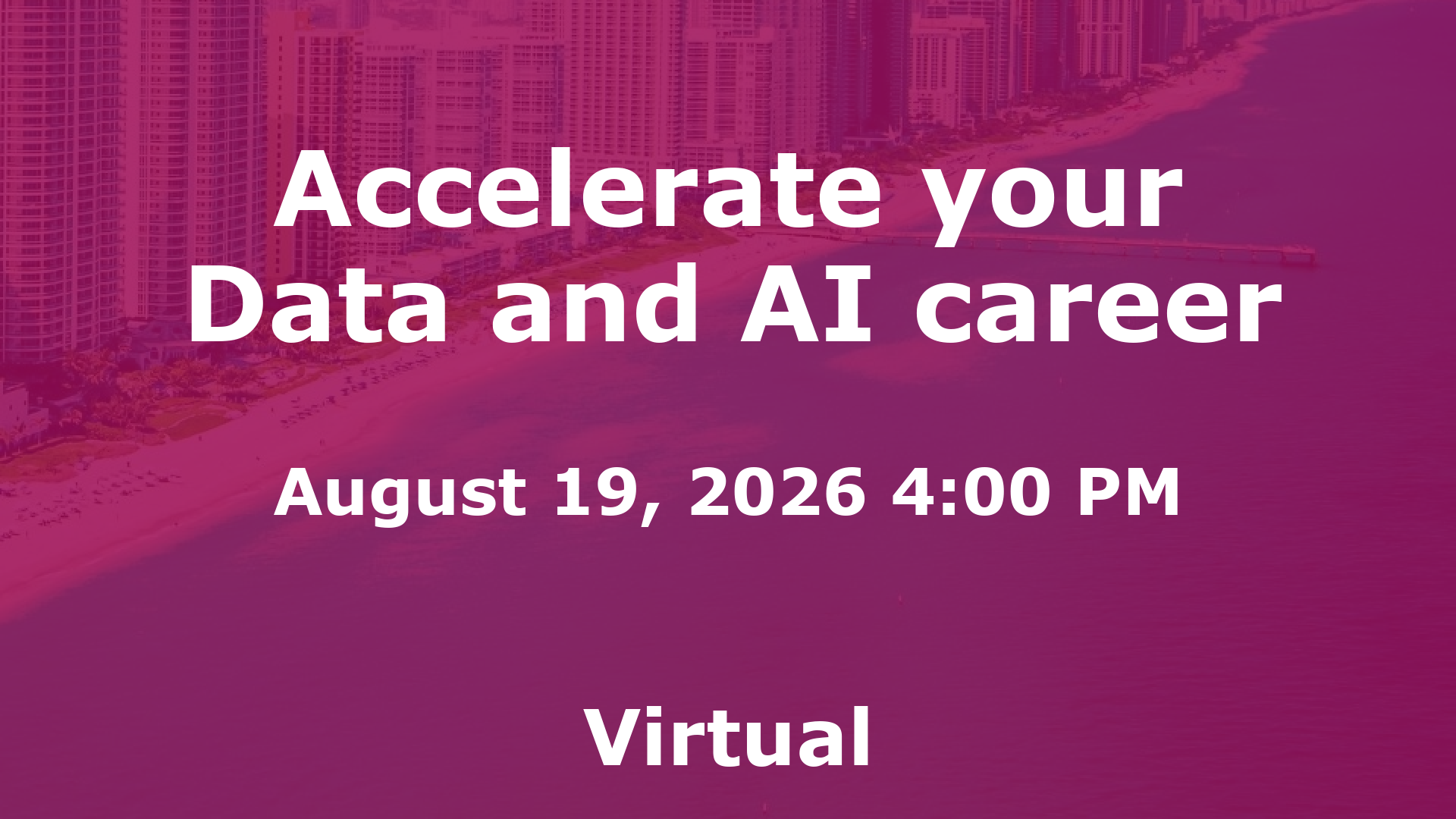 Accelerate your Data and AI career event image